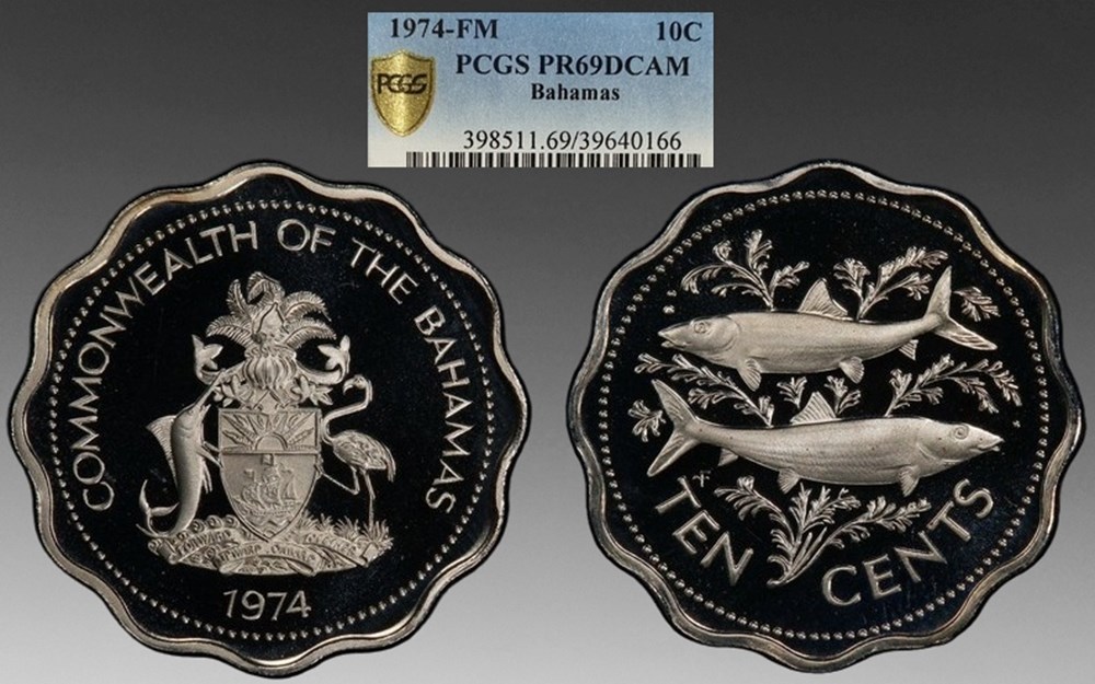 Bahamas Proof 10 Cents