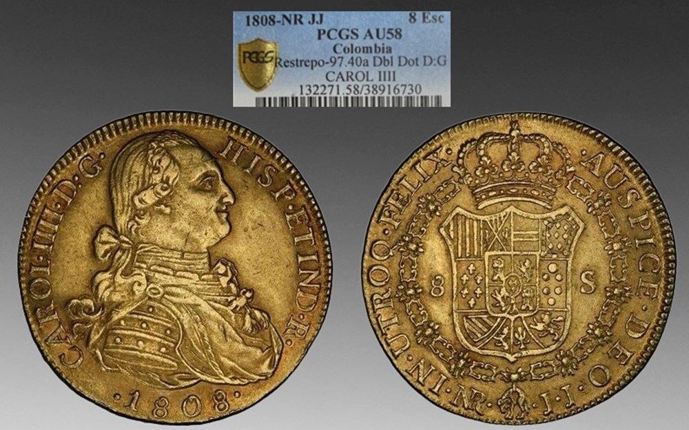 Colombia Gold 8 Escudos